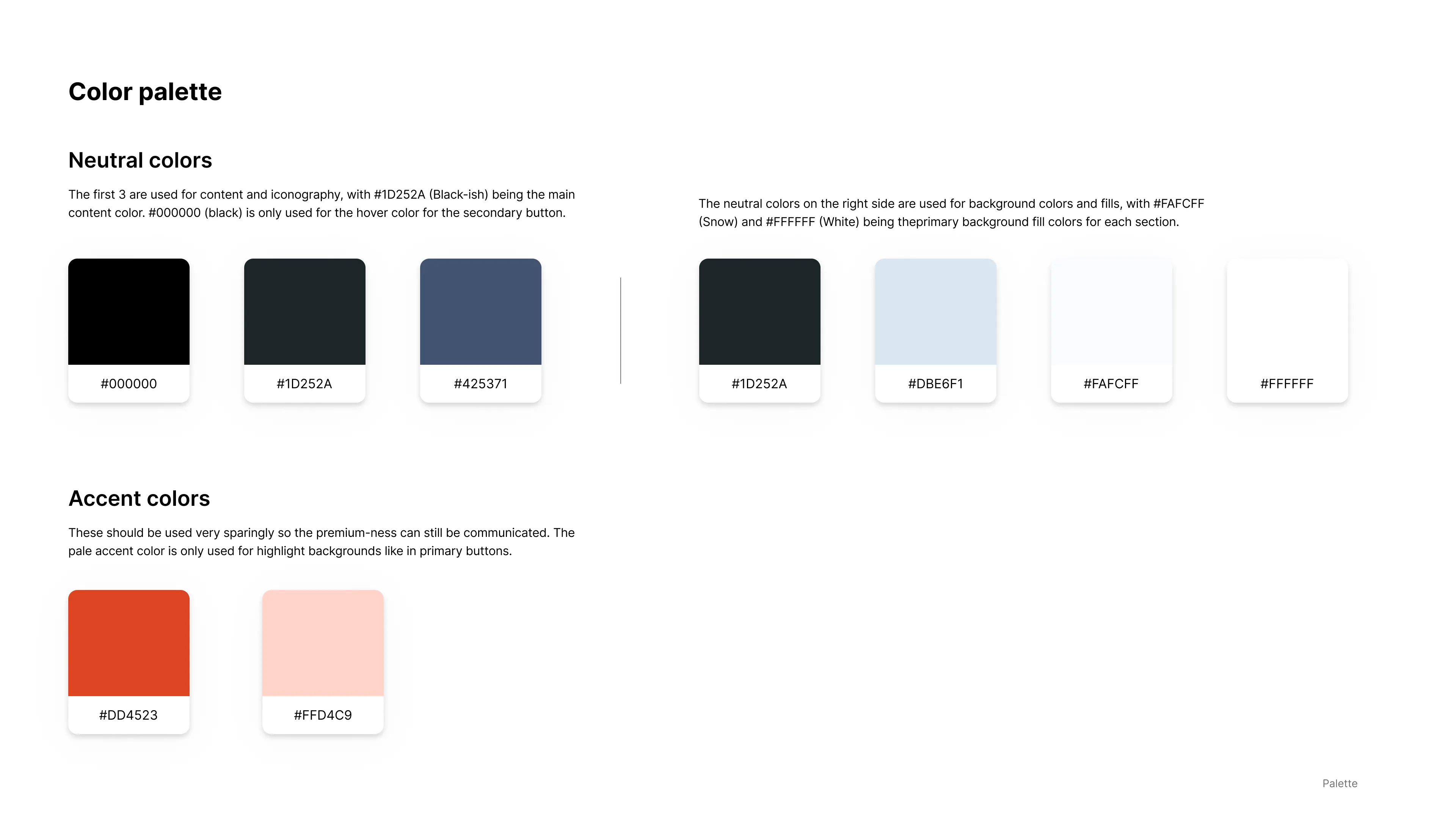 ShredVision colour palette